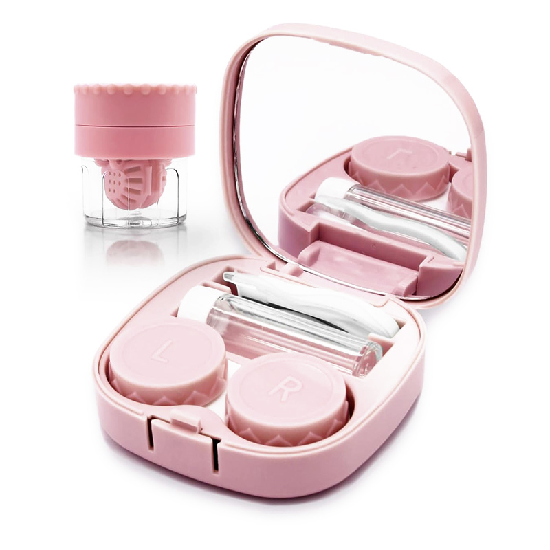 Candy Color Contact Lens Case Travel Kit with Lens Cleaner