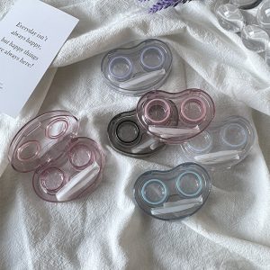 Transparent Heart Contact Lens Case