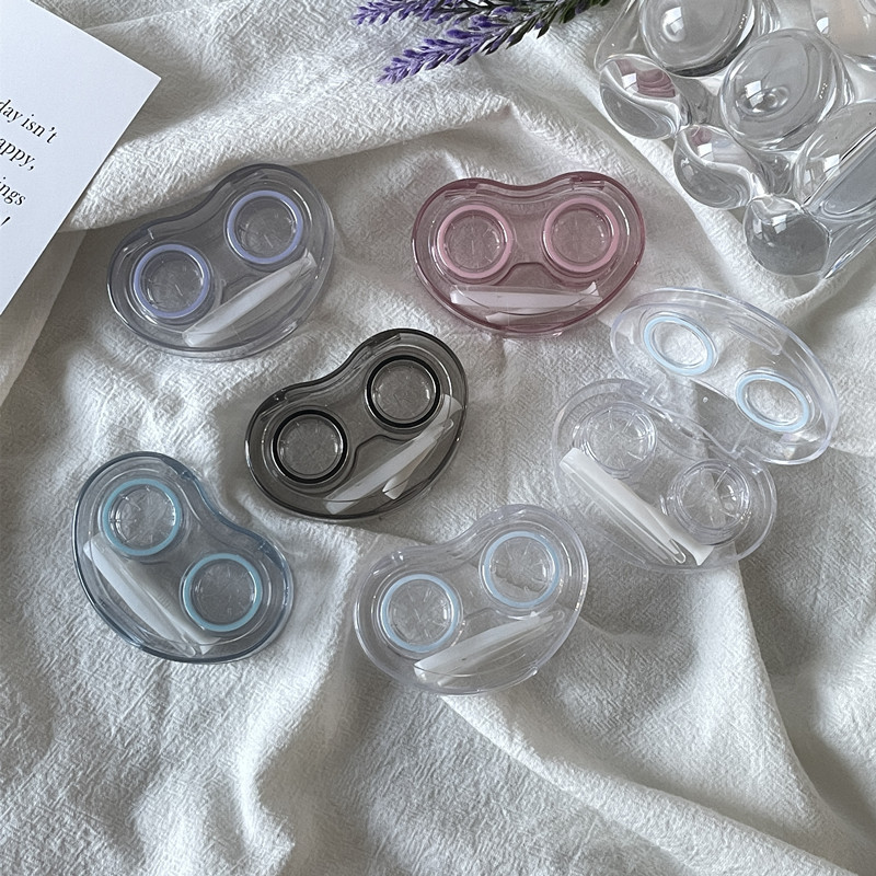 Transparent Heart Contact Lens Case