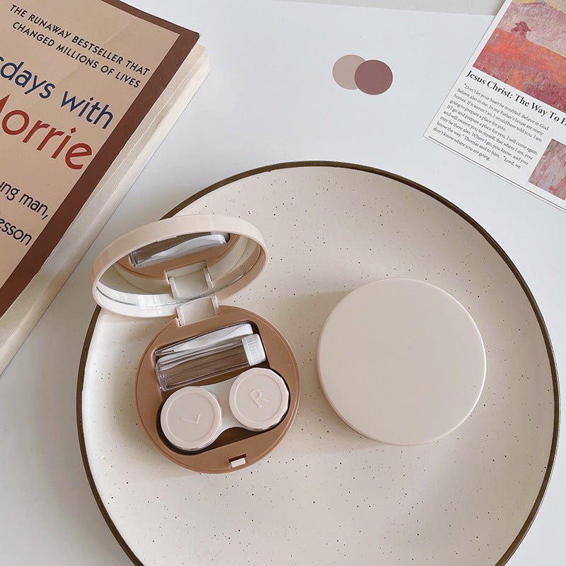 Round Contact Lens Case Travel Kit